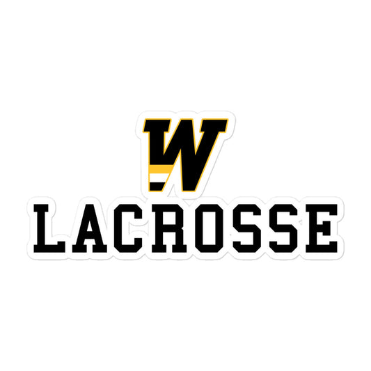 5.5" x 2.5" "W" Minimal Lacrosse Sticker