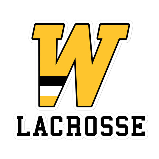 5.5" x 5.5" "W" Lacrosse Sticker