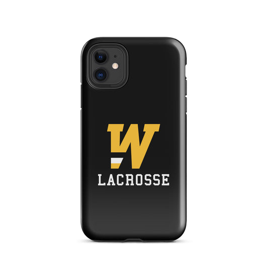 "W" Lacrosse Black Tough Case for iPhone®