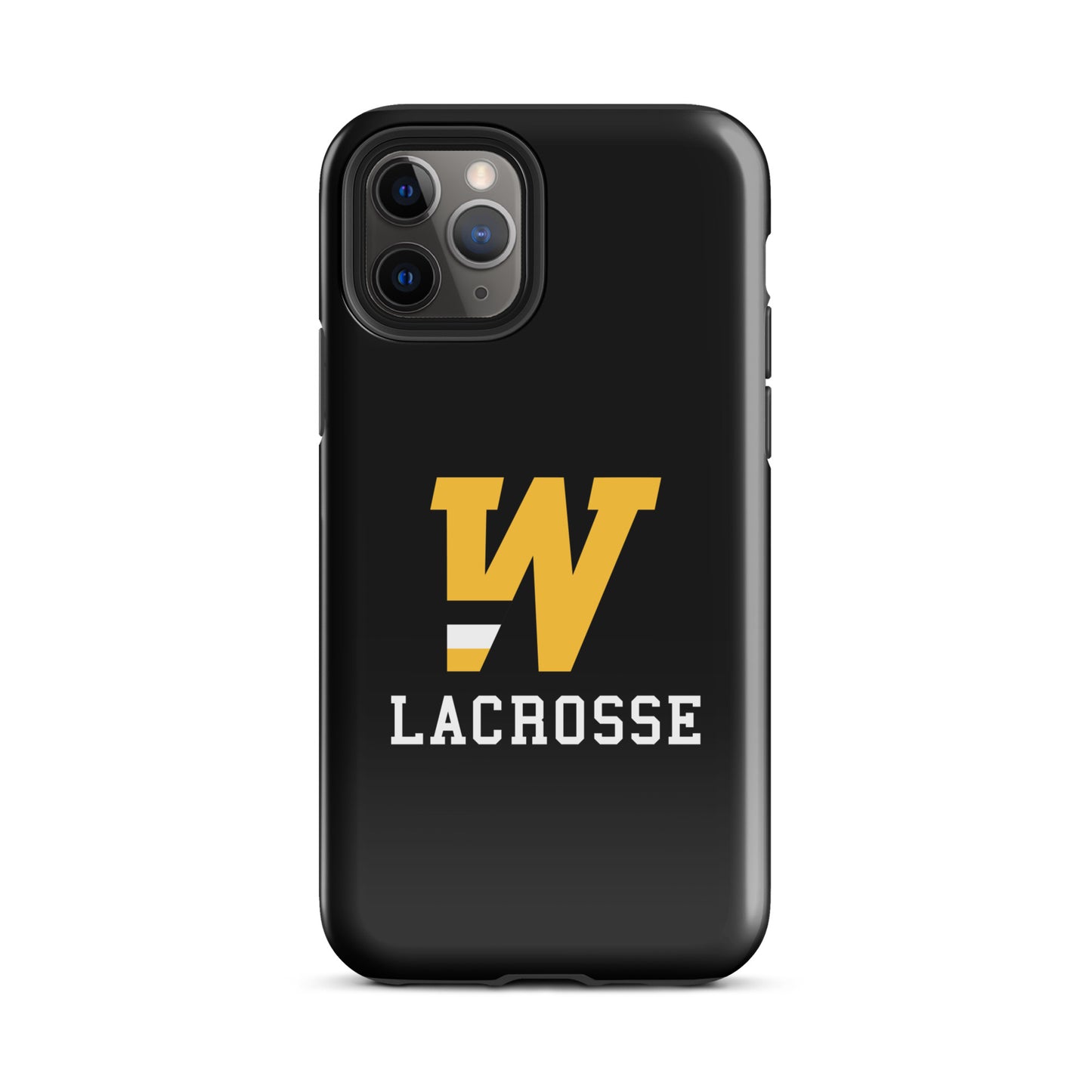 "W" Lacrosse Black Tough Case for iPhone®