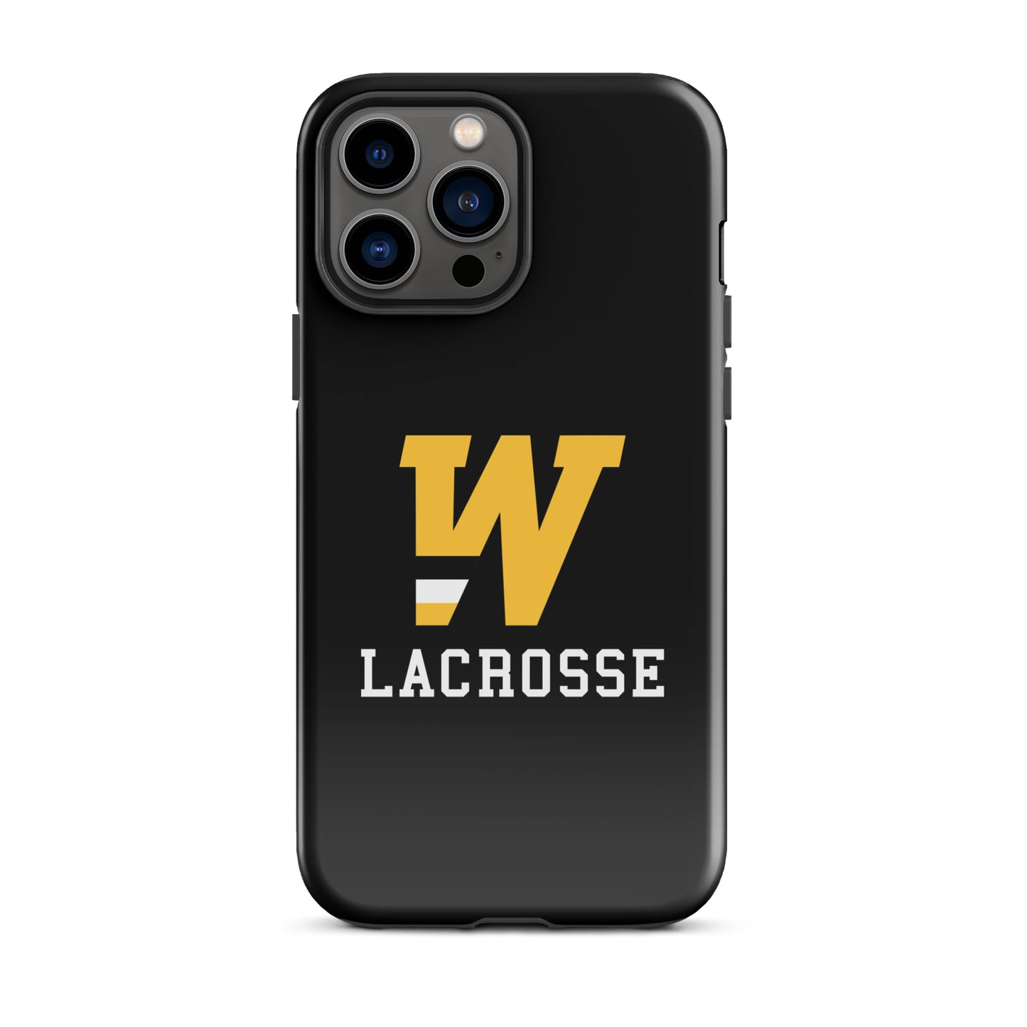 "W" Lacrosse Black Tough Case for iPhone®