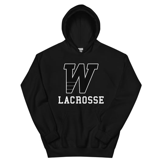 "W" Lacrosse Outline Unisex Hoody